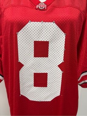 Red Ohio State#8 jersey bedazzled Girly Nike Size Large customized Short Sleeve